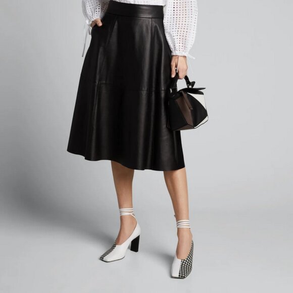 NIB size 39 WANDLER Isa Mixed Pattern Leather and Wool Ankle wrap pumps - Picture 3 of 16